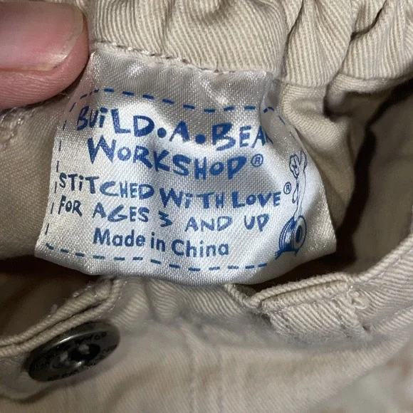 Build a Bear Tan Khaki Cargo Shorts Carpenter‎ Pockets - Picture 5 of 5